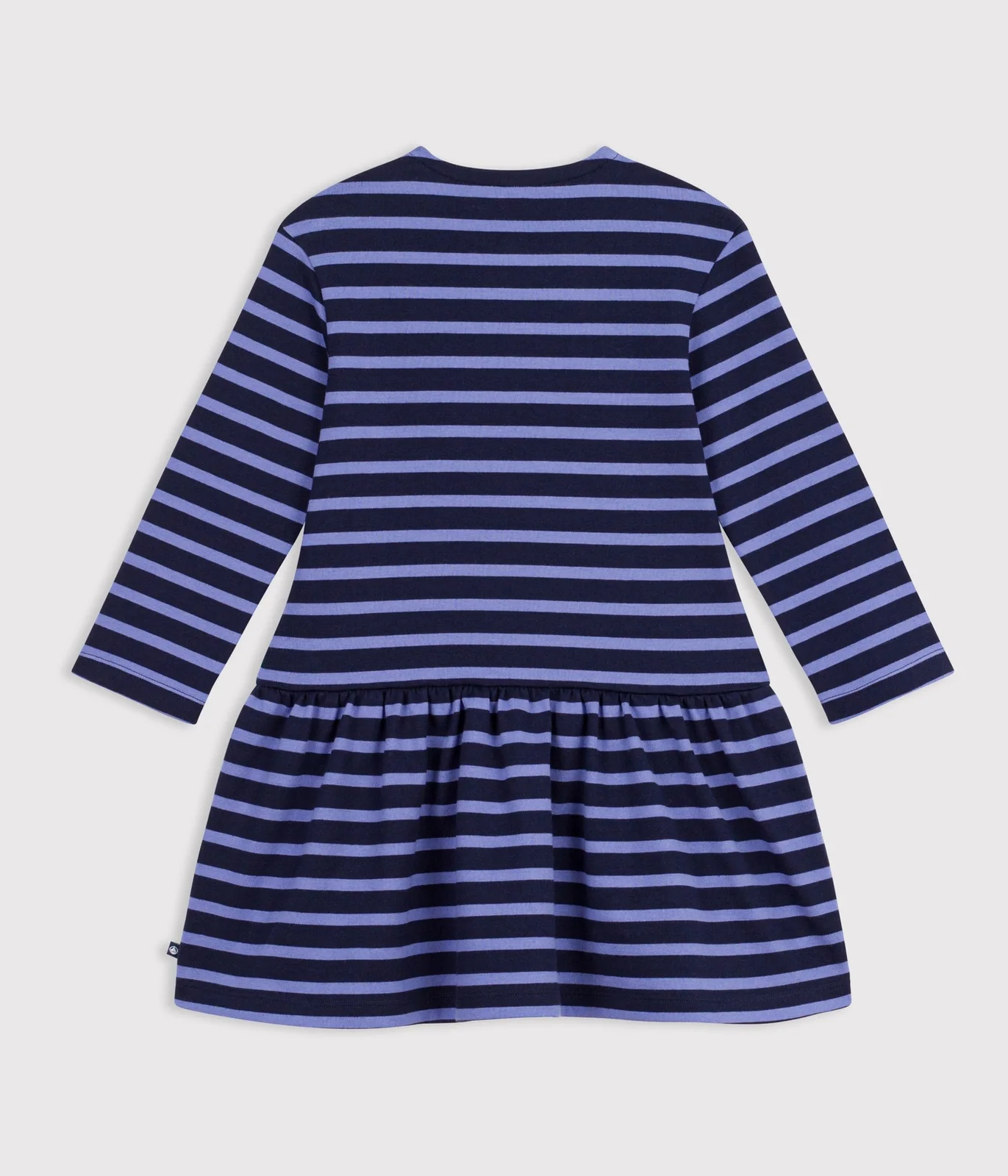 Children's long-sleeved stripy cotton dress