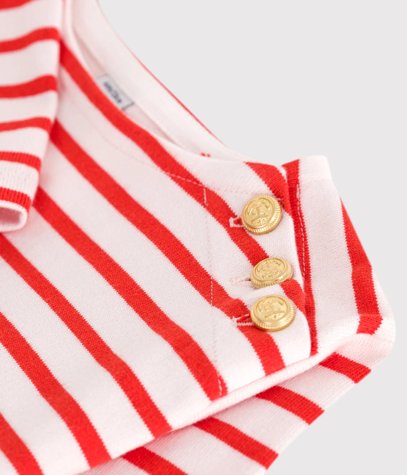 Children's long-sleeved stripy cotton dress