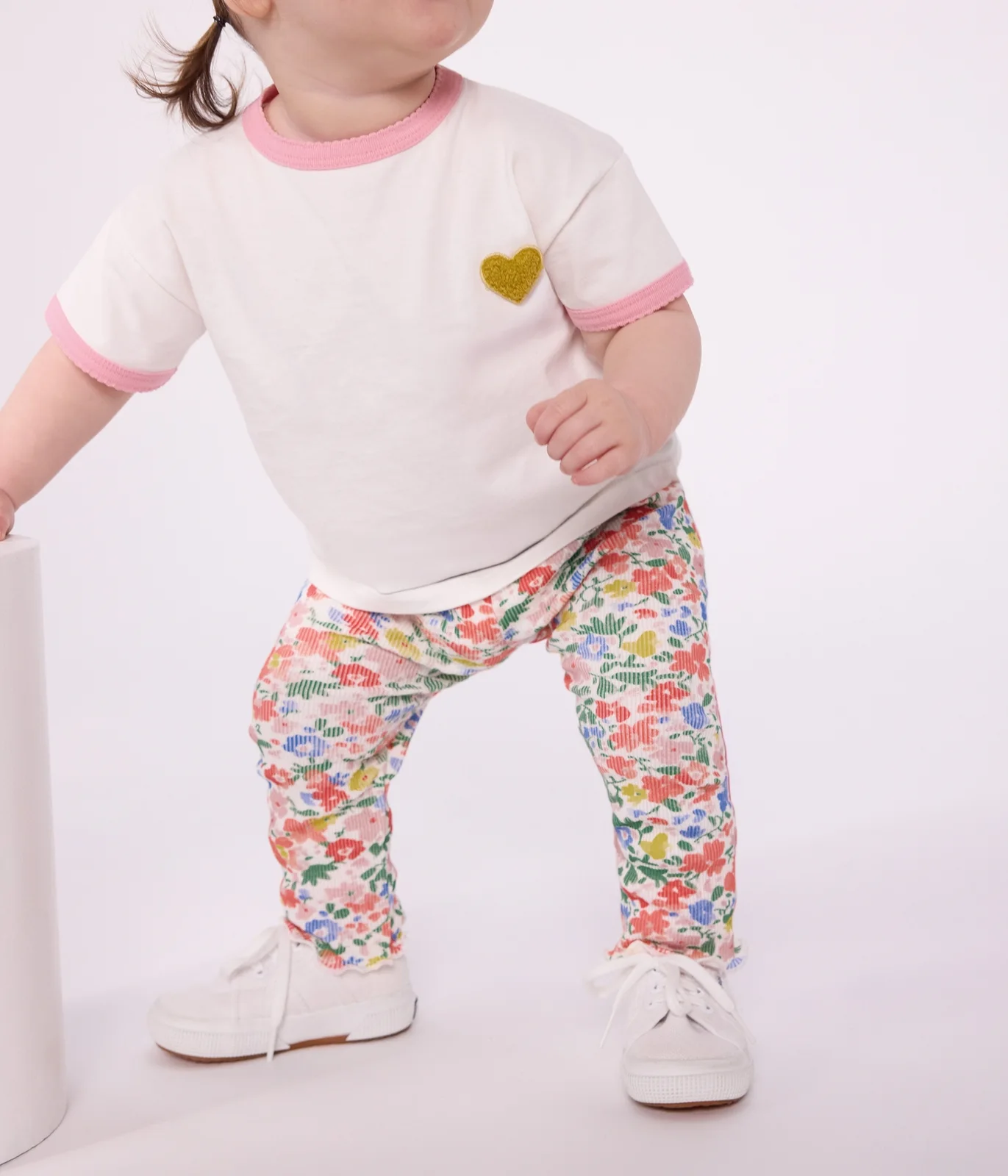 Babies' floral print cotton leggings
