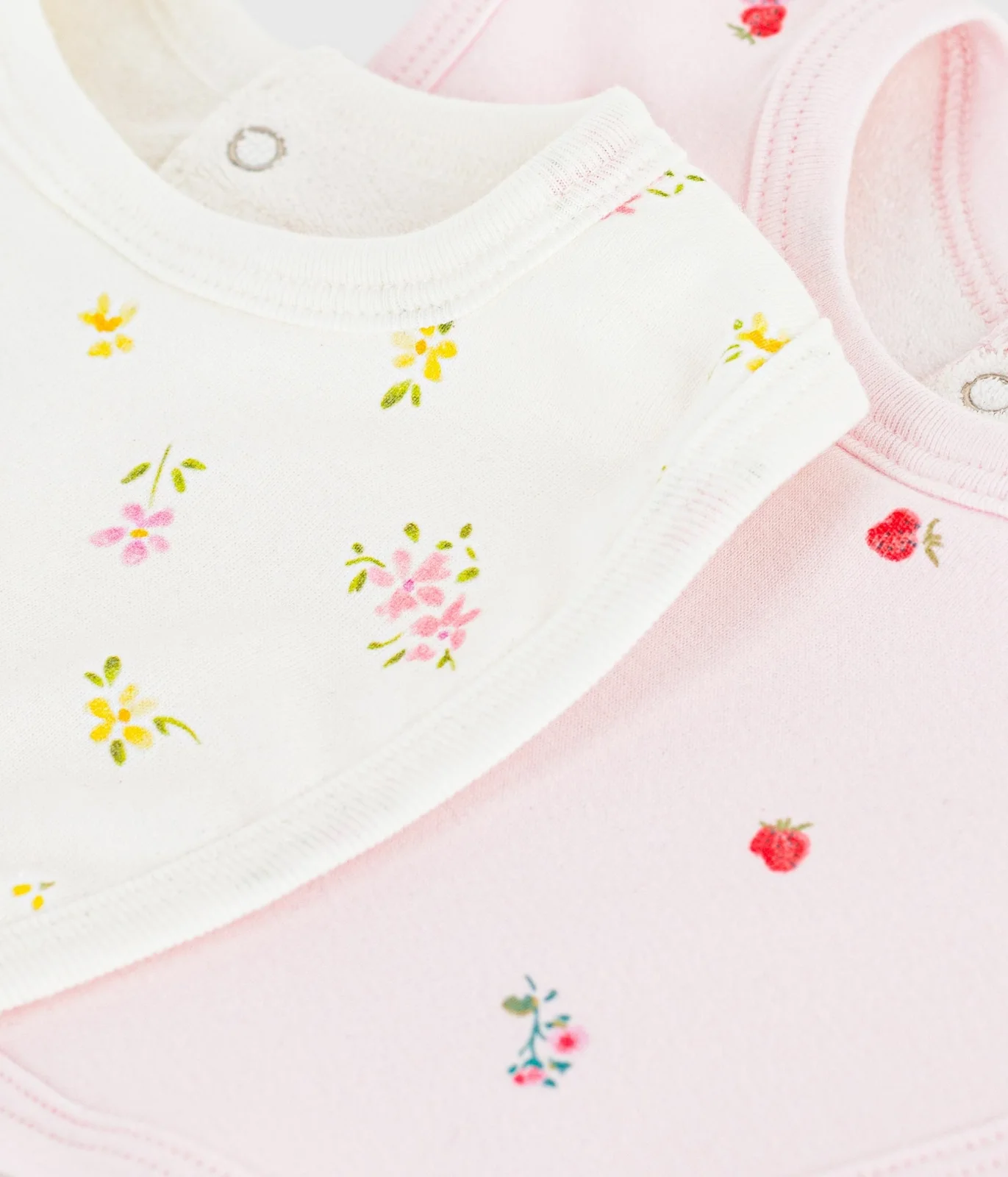 Pack of babies' floral-print cotton bibs