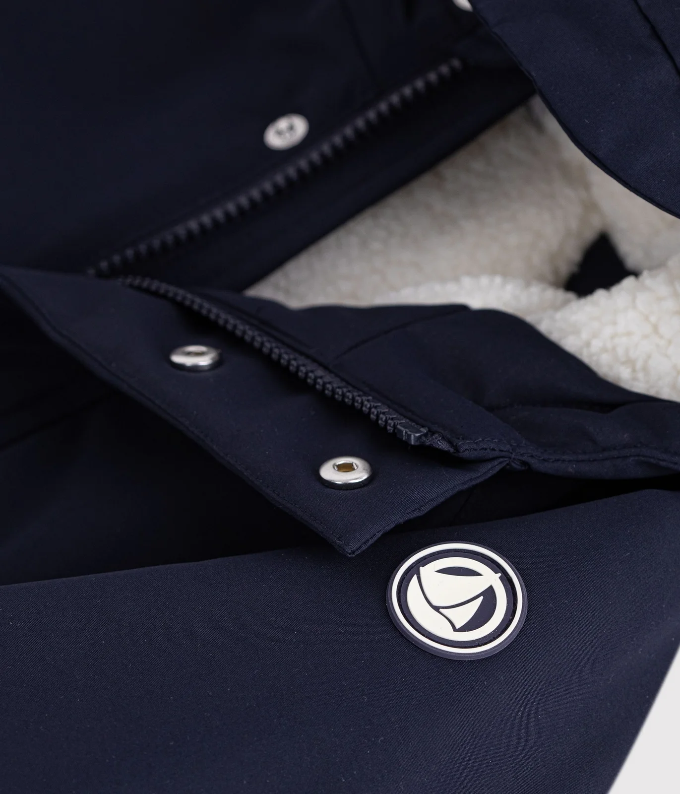 Children's plain mid-length parka