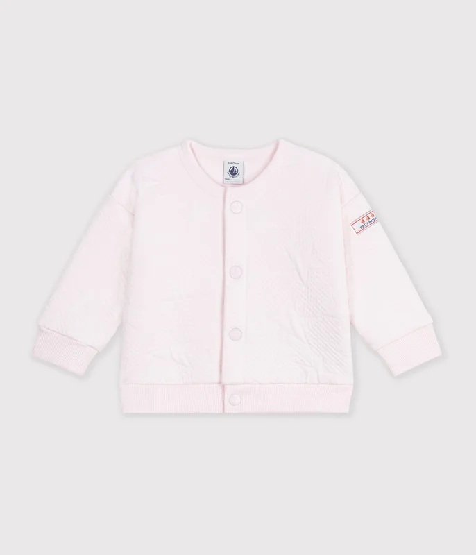 Babies' cardigan in thick cotton with a star motif