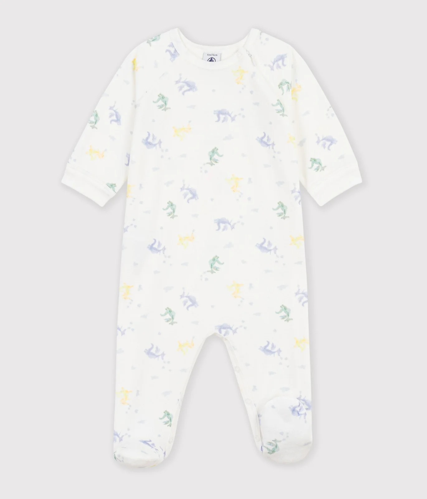 Babies' velour pyjama suit printed with dragons