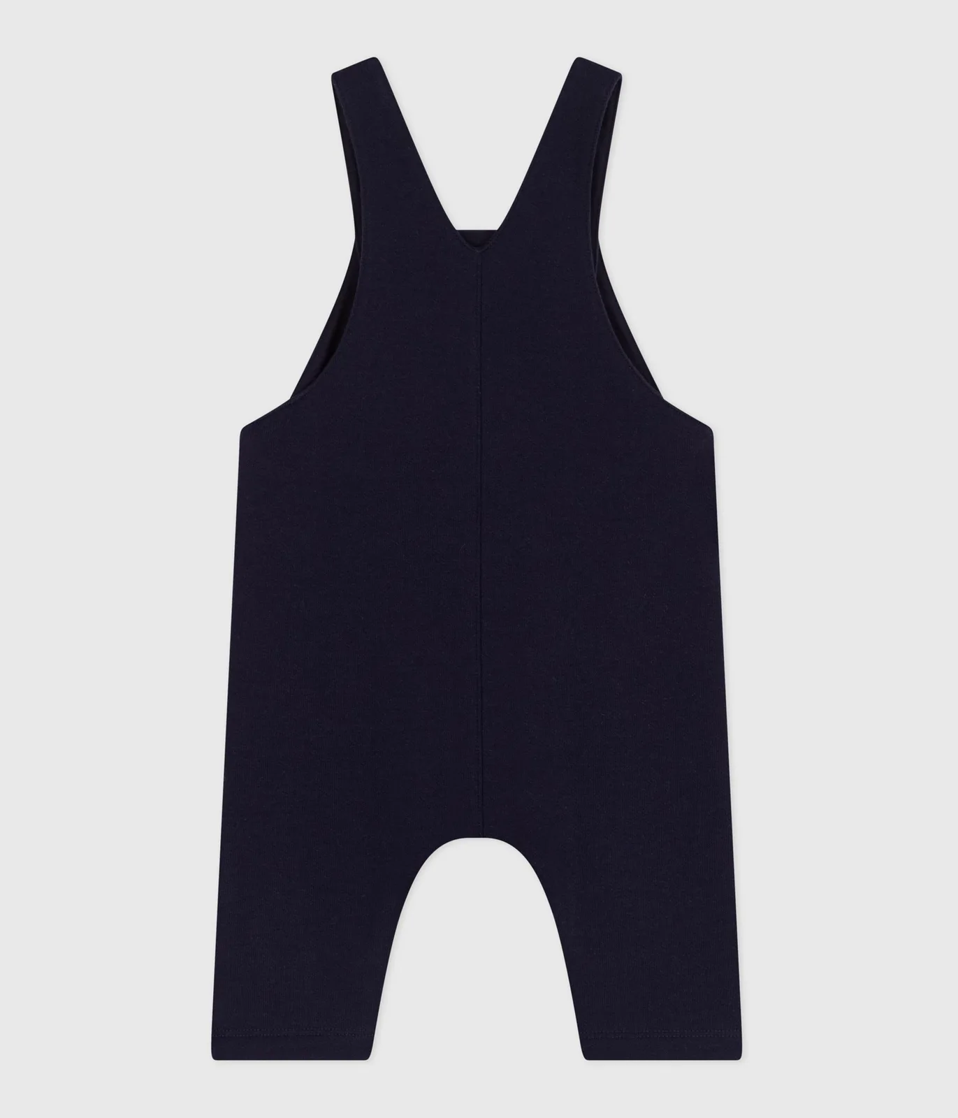 Babies' long-leg plain cotton dungarees