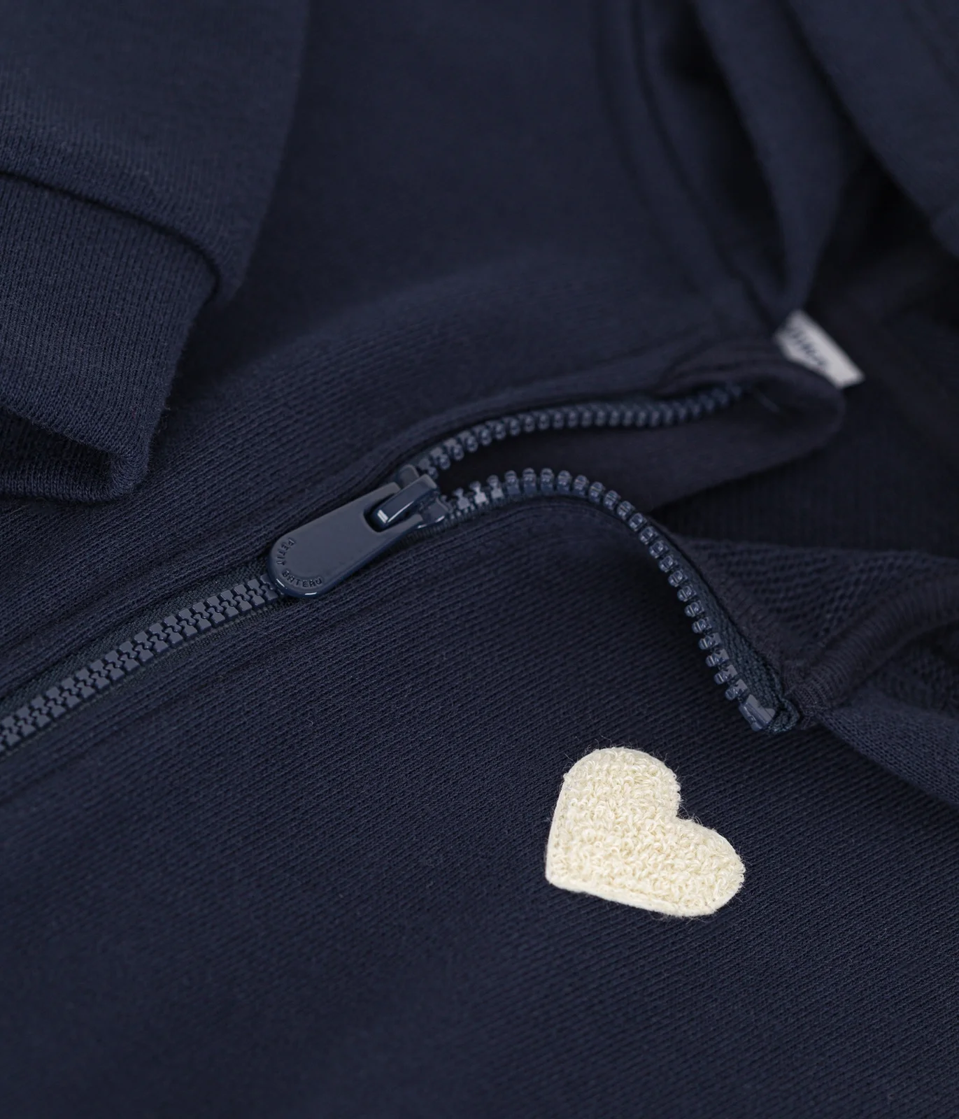 Girls' hooded zip-up fleece sweatshirt