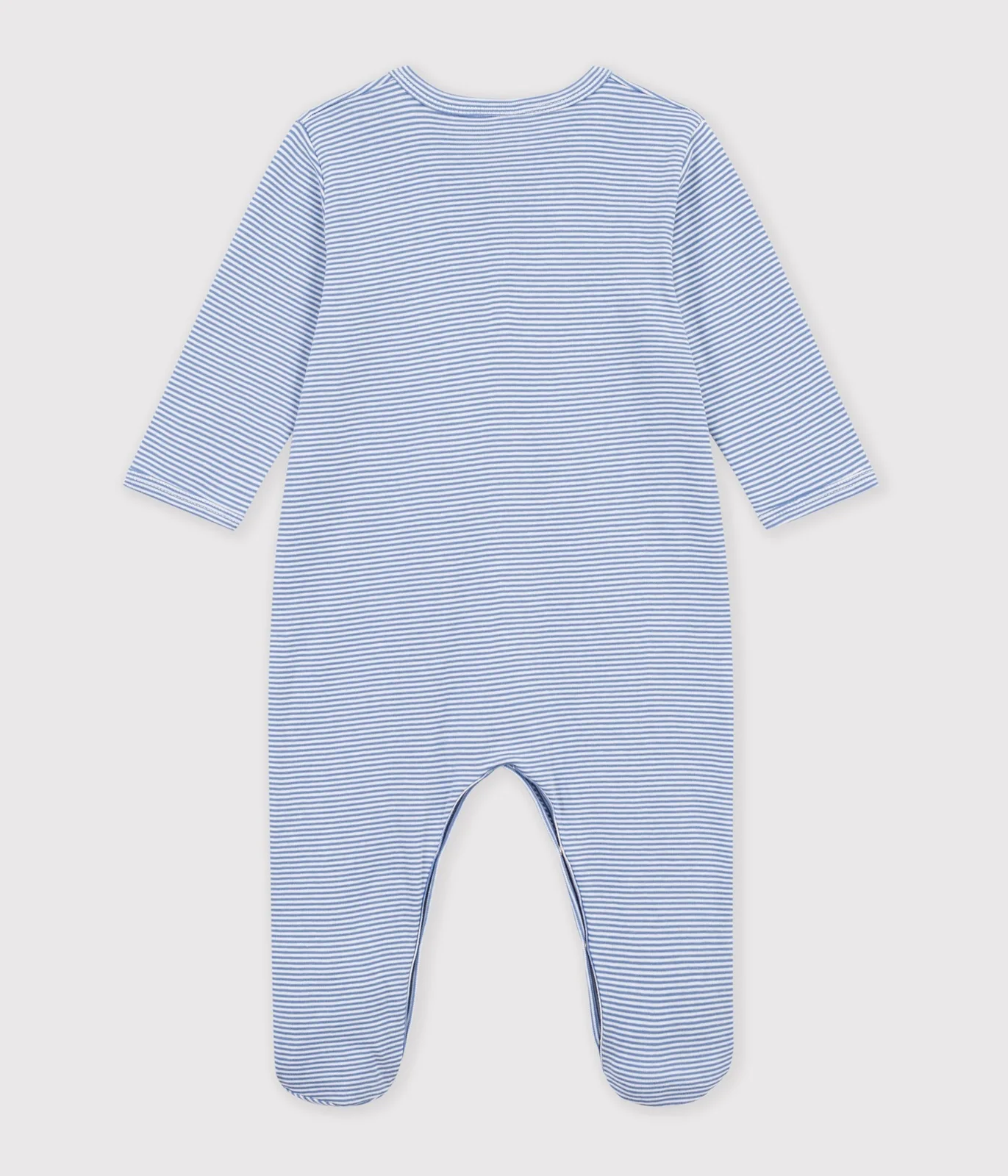 Babies' pinstriped cotton pyjama suit