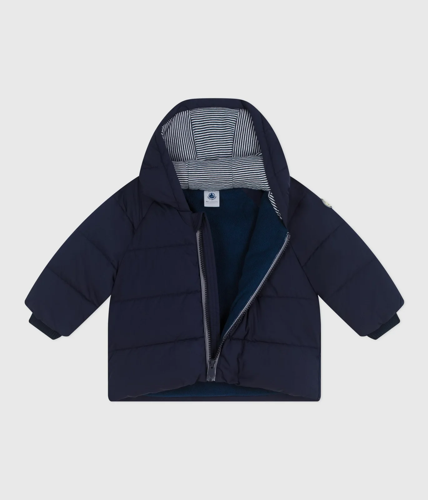 Babies' puffer jacket in plain polyester