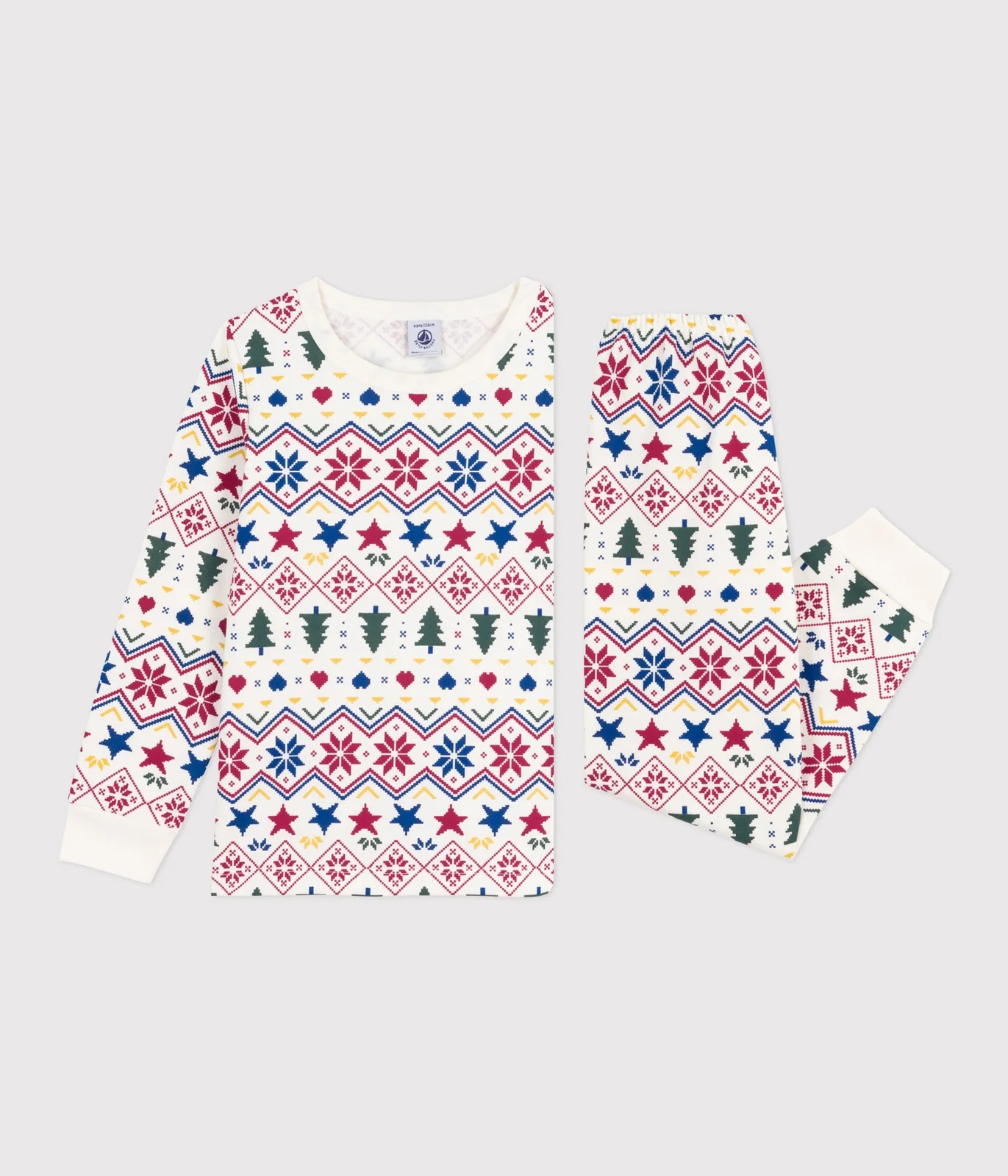 Children's Christmas pyjamas in printed fleece