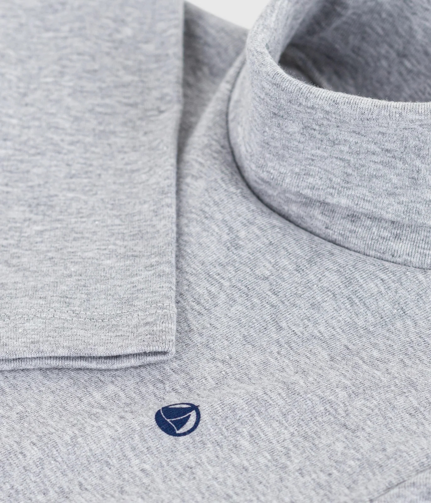 Children's plain cotton rollneck top