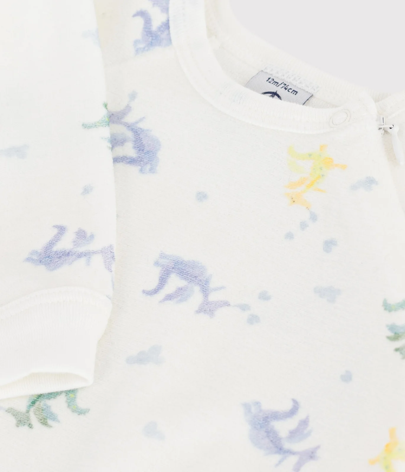 Babies' velour pyjama suit printed with dragons