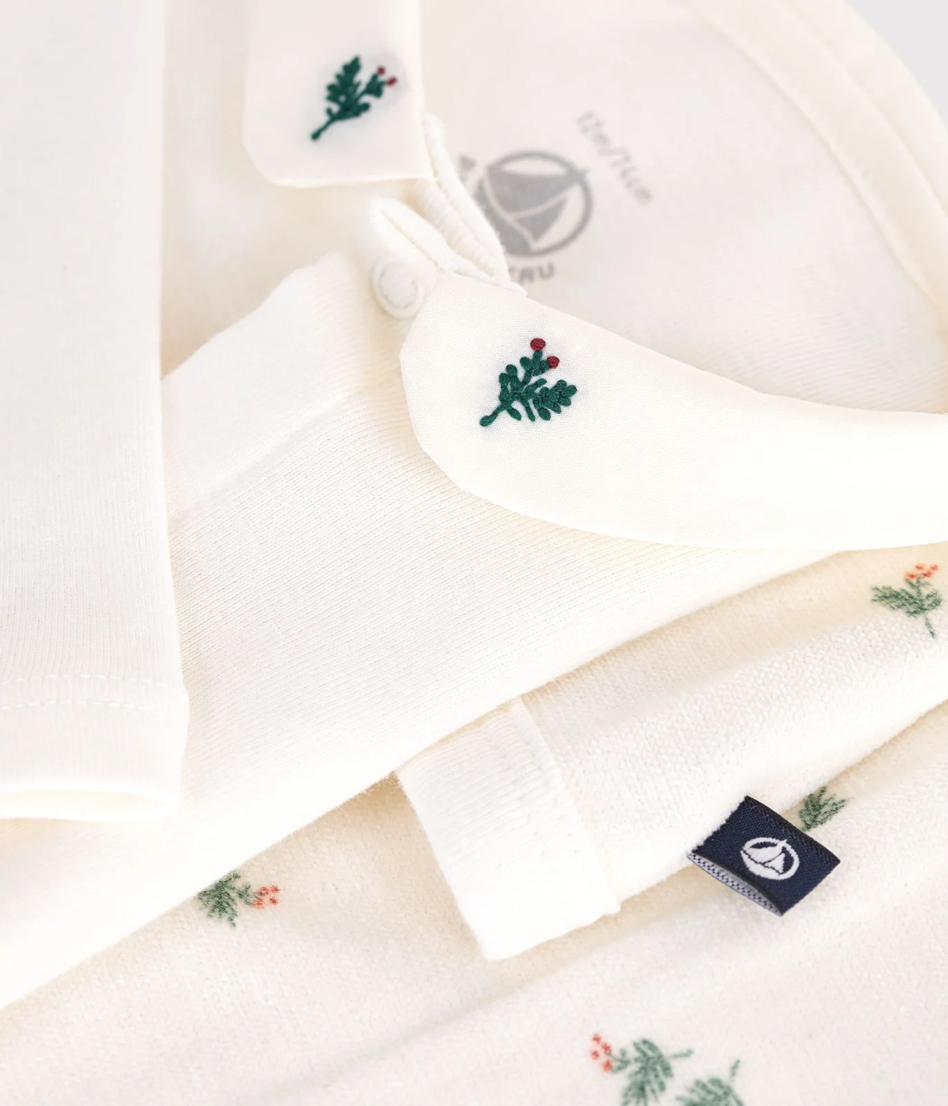 Babies' floral-print cotton set in a gift box