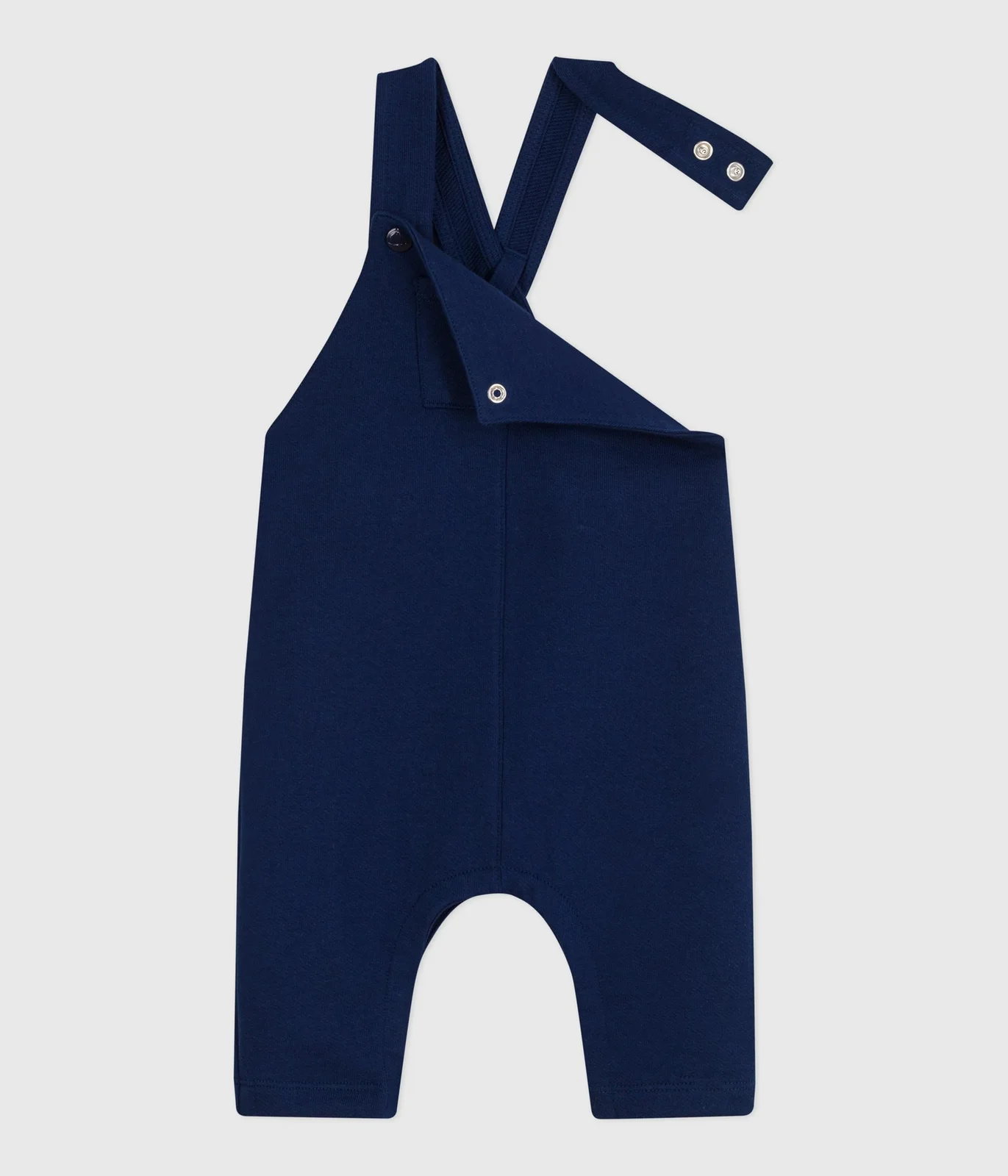 Babies' long dungarees in plain cotton
