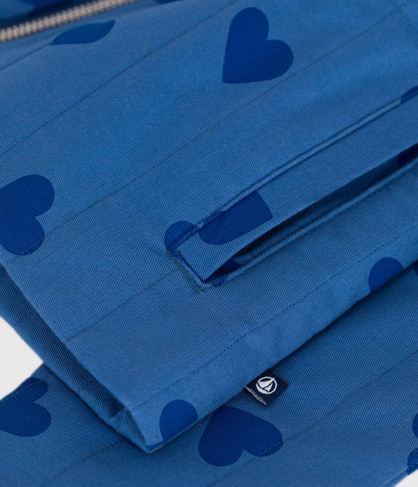 Children's heart-patterned cotton jacket