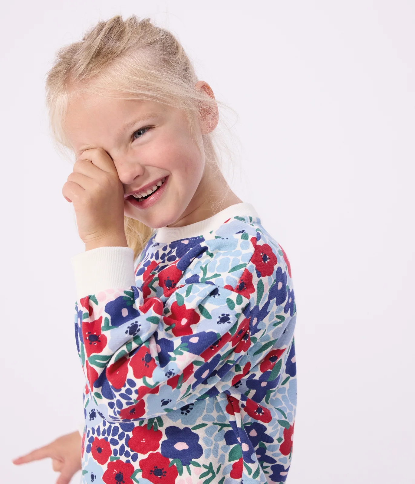 Children's floral print cotton sweatshirt