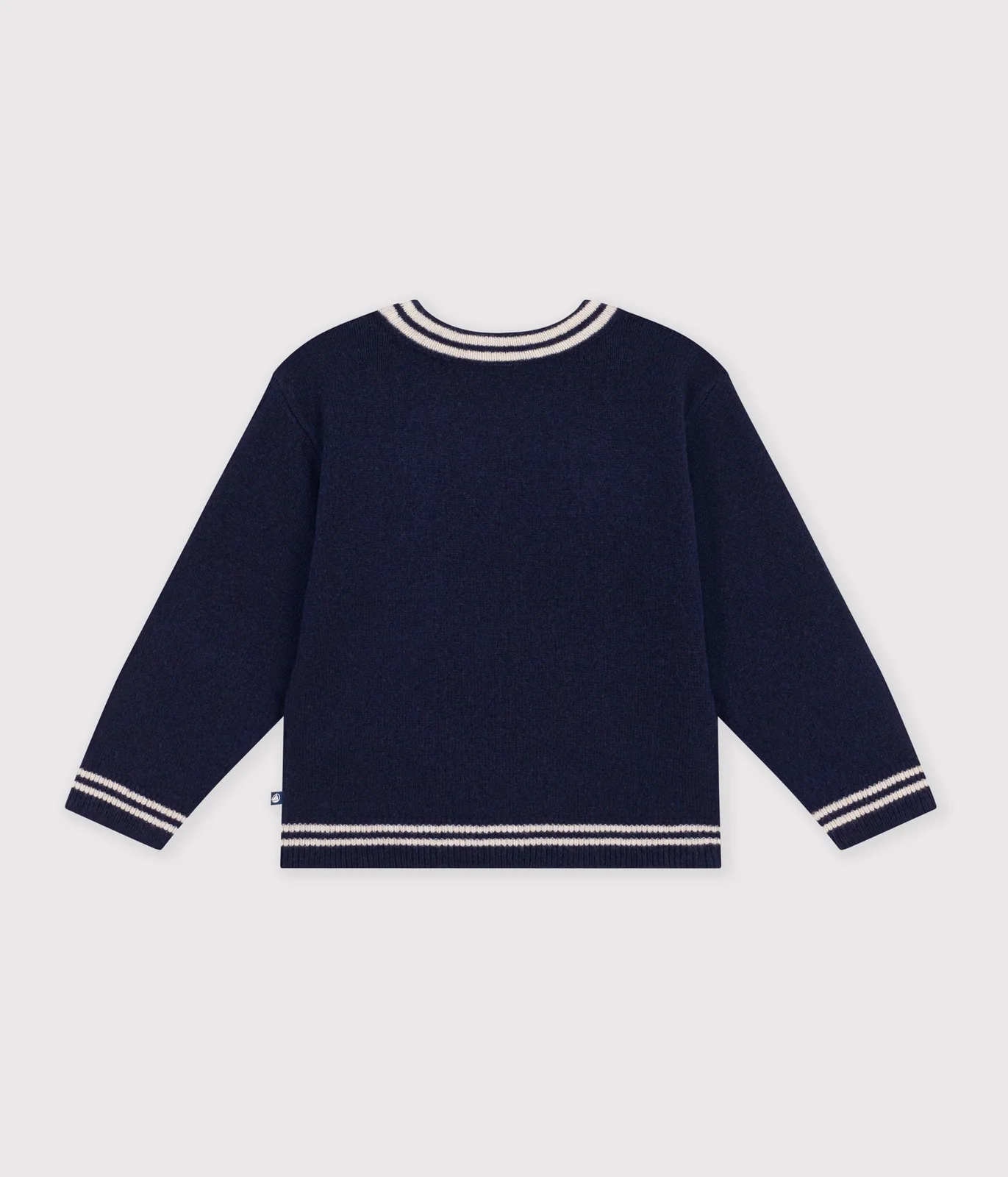 Children's bow pattern wool and cotton jumper
