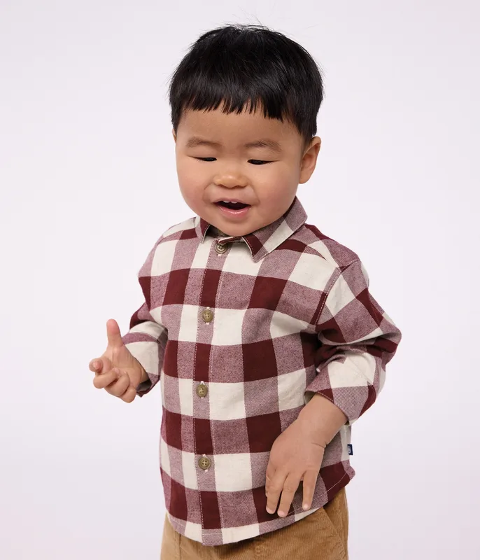 Babies' checked flannel shirt