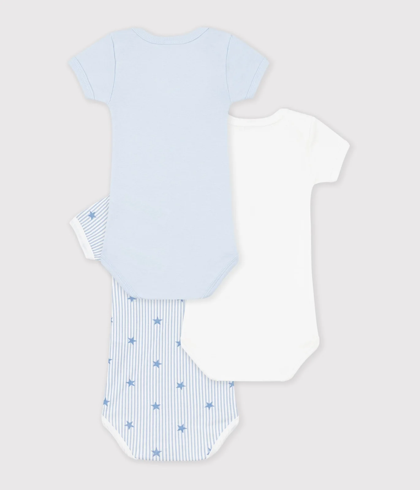 Pack of short-sleeved bodies in Paris print cotton for babies