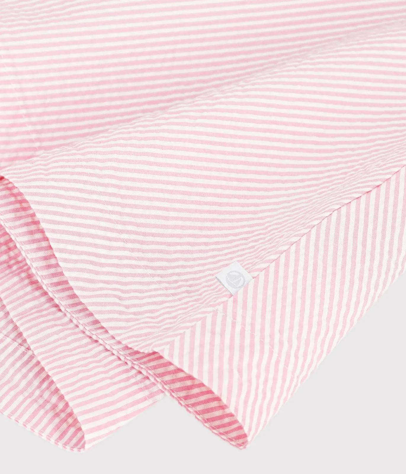 Children's short-sleeved stripy poplin dress