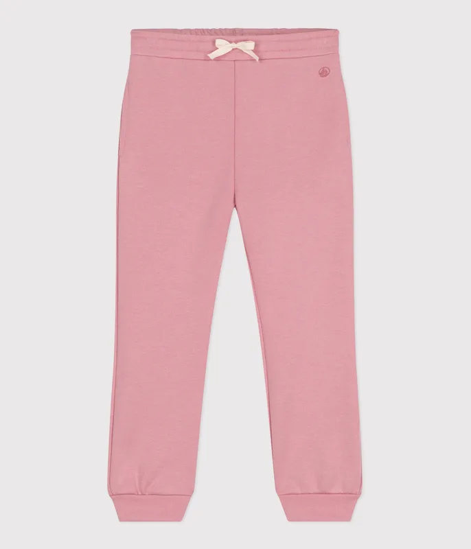 Children's jogging bottoms in plain cotton