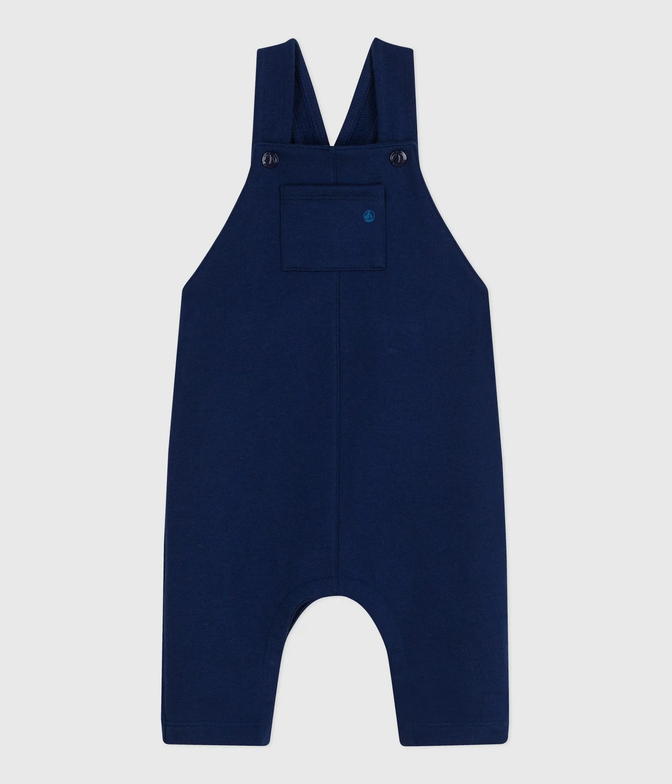 Babies' long dungarees in plain cotton